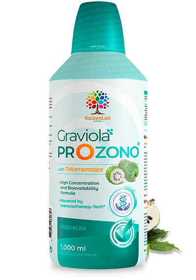 Graviola prozone with Telomerase. Concentrated extract of Graviola Guanabana with Ozone, Telomerase and Pau de Arco. Ideal supplement in prevention and treatment of cancer